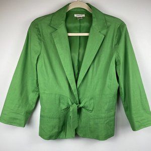 Harold's Lightweight Green Blazer w/ 3/4 Length Sleeves and tie front